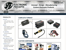 Tablet Screenshot of electronicprecepts.com